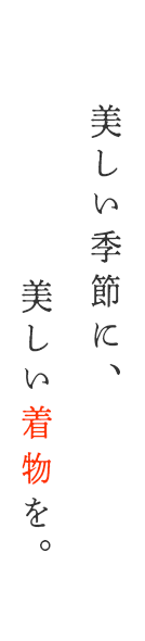 美しい季節に、美しい着物を。